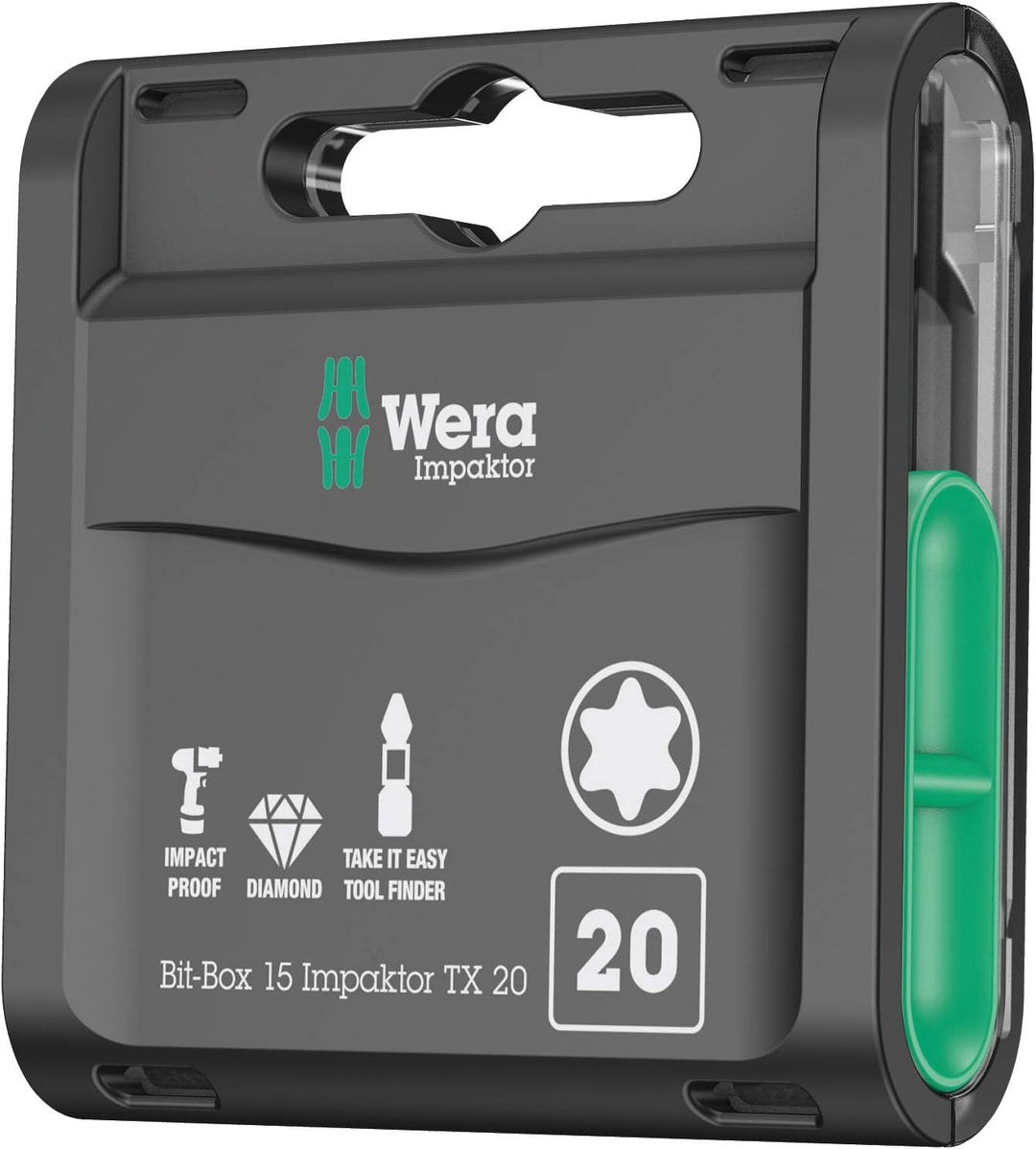 Wera Bit-Sortiment, Bit-Box 15 Impaktor TX 20, 15-teilig, 05057772001