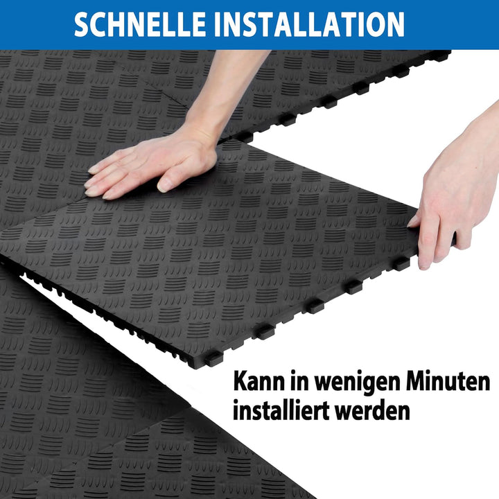 bimiti 20 Stück 40x40cm PVC Garagenboden, Garagenboden Fliesen aus Gummi, Garagenboden Schutzmatte r