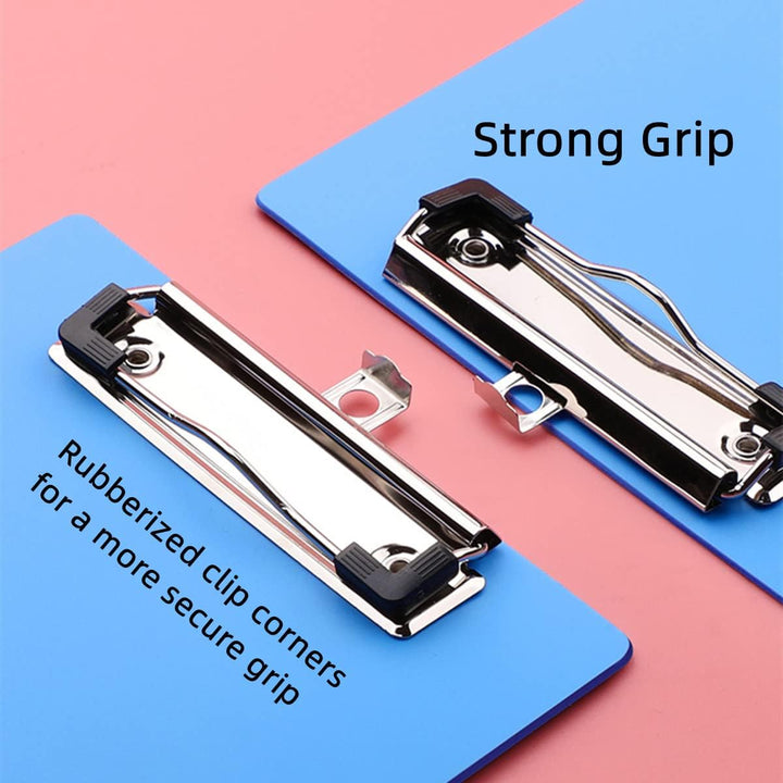 A4 Klemmbrett, 6er Klemmbrett A4 mit gummierter Metallklemme Zwischenablage Schreibblock für Student
