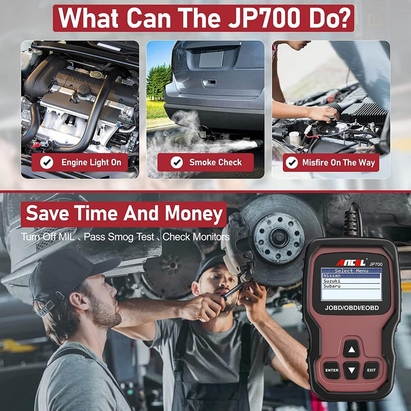 ANCEL JP700 OBD2 Diagnosegerät für japanische Fahrzeuge JOBD Codeleser Auto OBDII Scanner Motor Fehl