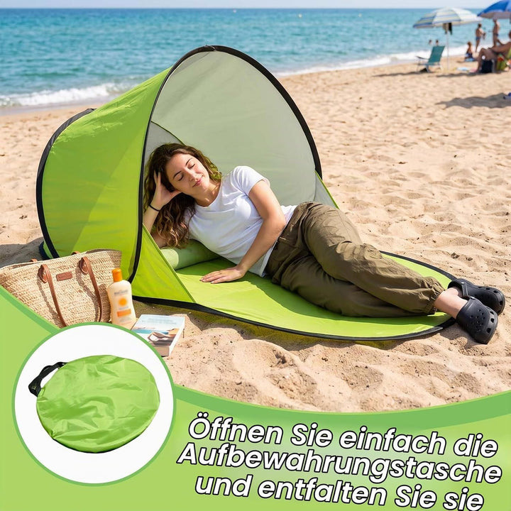 142 * 72 * 60cm Sonnenzelt für Familie, Wurfzelt mit Sonnenschutz, Sonnenzelt mit Sonnenschutz, Trag