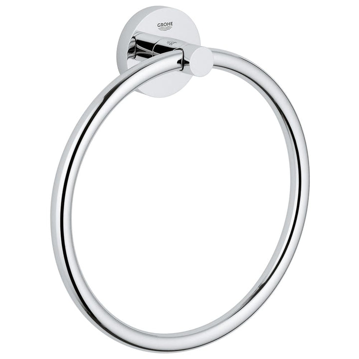 GROHE Essentials - Handtuchring (Material: Metall, verdeckte Befestigung, zum bohren oder kleben), c