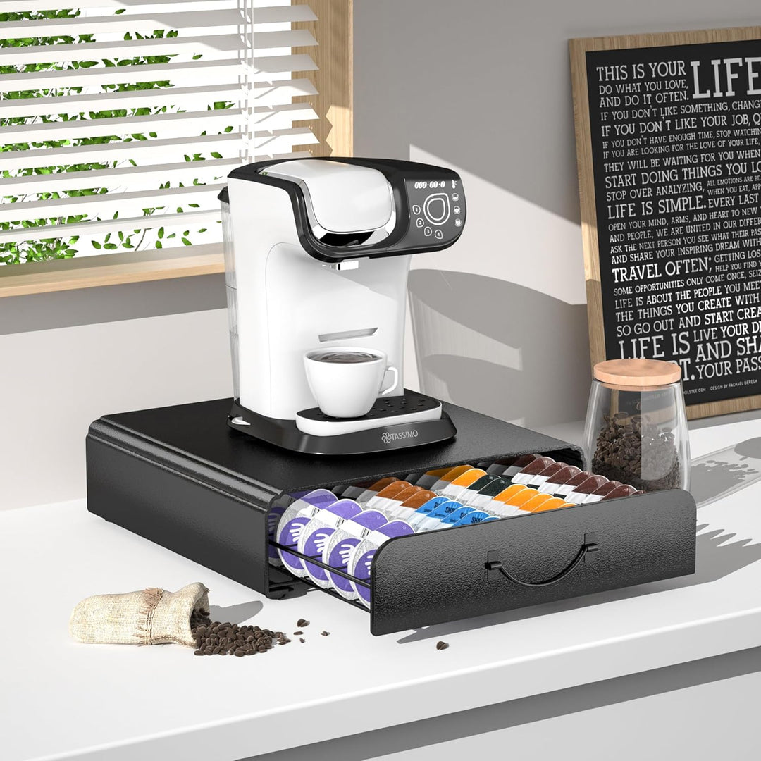 64 Kapsel kapselhalter für Tassimo Kapselschublade Schublade, Metall Kaffeekapselhalter Kapselspende