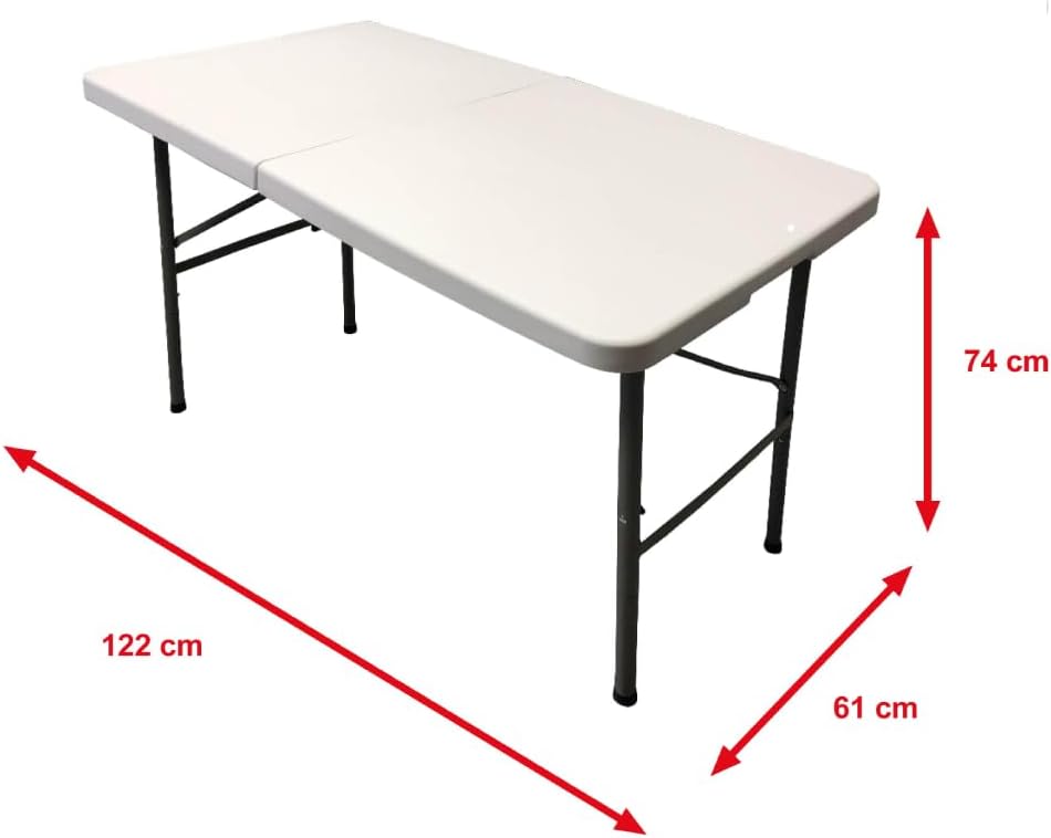 HOMELUX 710090 Klapptisch, Kunstharz, 122 x 61 x 74 cm