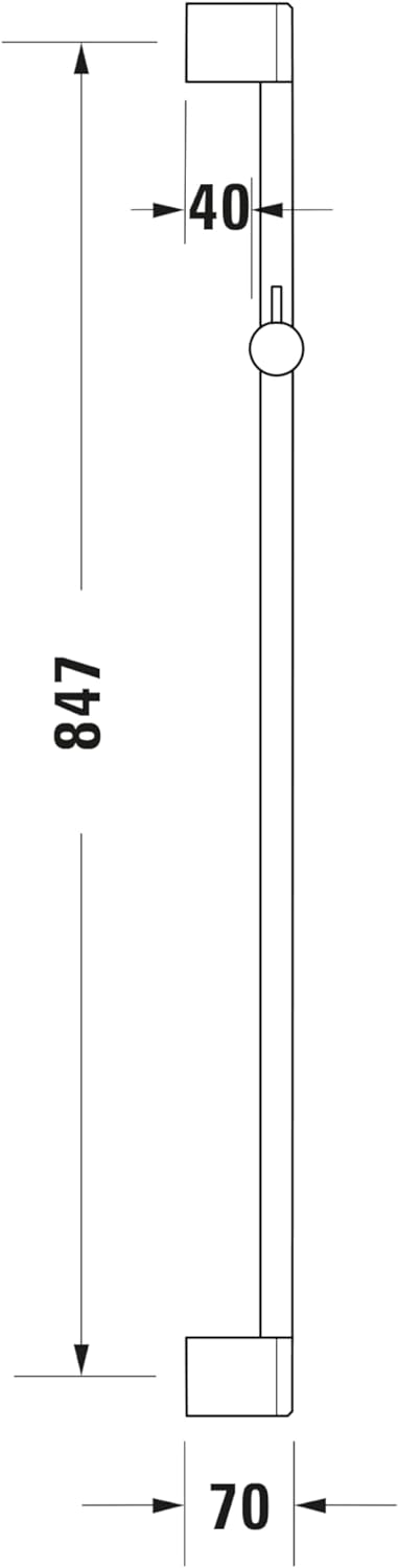 Duravit Universal Duschstange, Brausestange mit höhenverstellbarer Handbrausehalterung, variable Dus