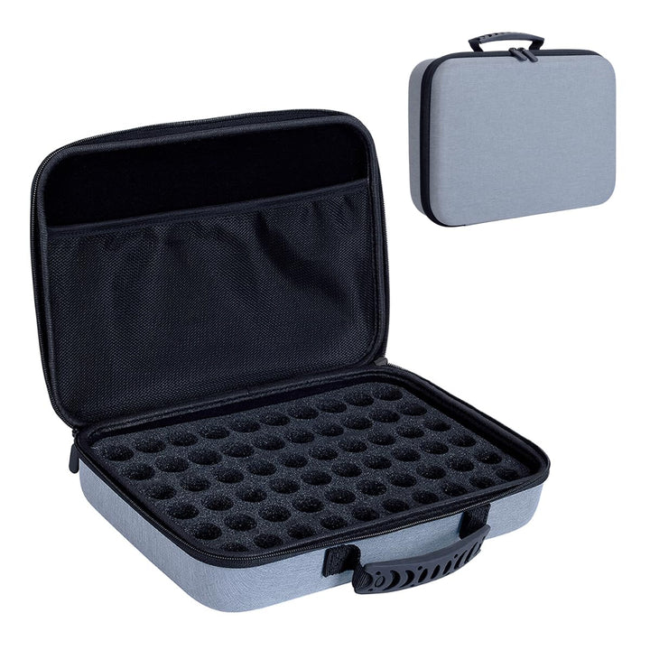 ätherische Öle Tragetasche hält 60 Flasche Lagerung Organizer Grau | hält 60 Flasche für 1-3ML Rolle