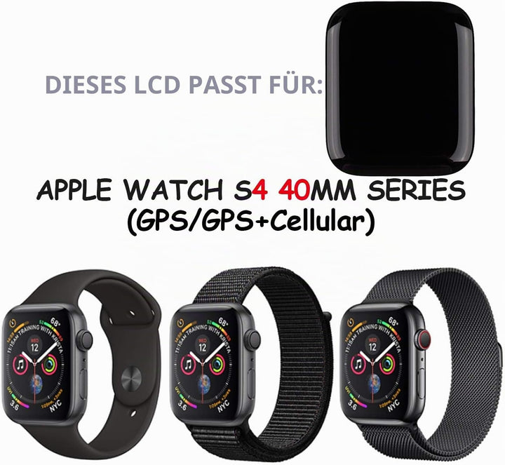 Swark LCD Display Compatible with Watch Series 4 40mm (4th Generation) A1975 A1977 A2007 GPS+Cellula