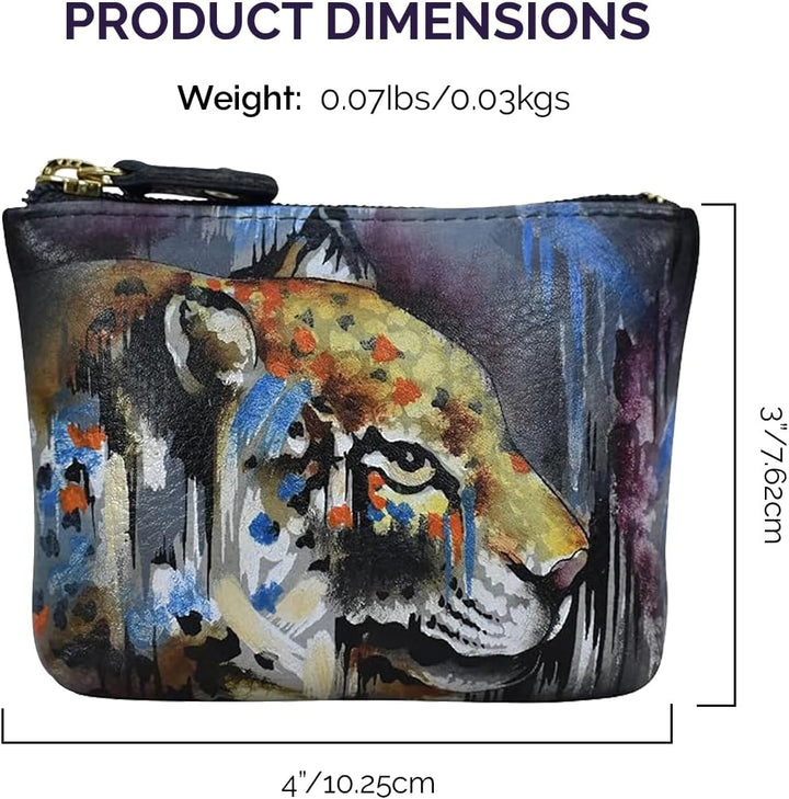 Anuschka Damen Coin Pouch Ac Mnzgeldbrse Abstract Leopard, Abstract Leopard