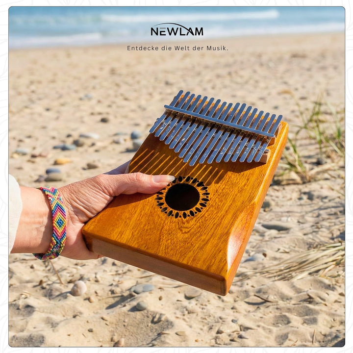 Newlam Kalimba Daumenklavier 17 Tasten Musikinstrument, Fingerklavier Instrument Klaviergeschenk für