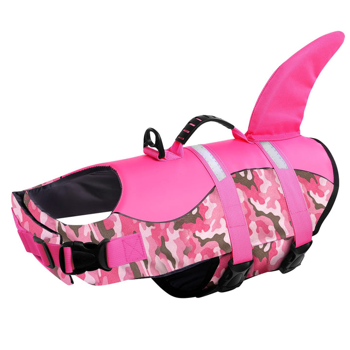 CITÉTOILE Schwimmweste Hunde Hai, Leicht und Sicher für Wassersport, hundeschwimmweste mit Griff und
