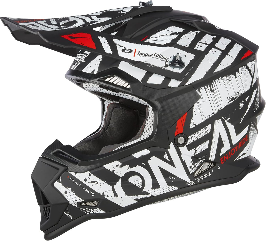 O'NEAL Unisex – Erwachsene 2srs Helmet Glitch V.23 Helm XXL Schwarz/Weiss, XXL Schwarz/Weiss