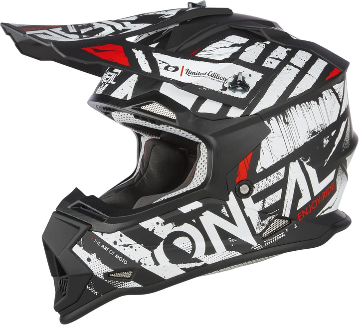 O'NEAL Unisex – Erwachsene 2srs Helmet Glitch V.23 Helm XXL Schwarz/Weiss, XXL Schwarz/Weiss