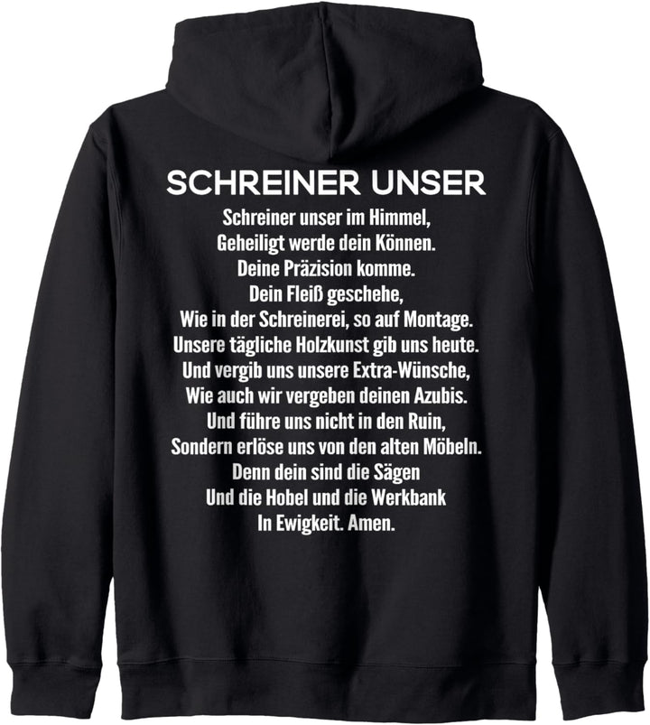 Tischler Schreiner Unser Gebet Schreiner Kapuzenjacke