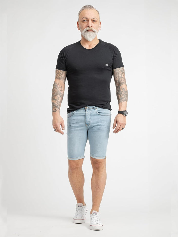 Rock Creek Herren Shorts Jeansshorts Denim M50 30W Hellblau-rc2433, 30W Hellblau-rc2433