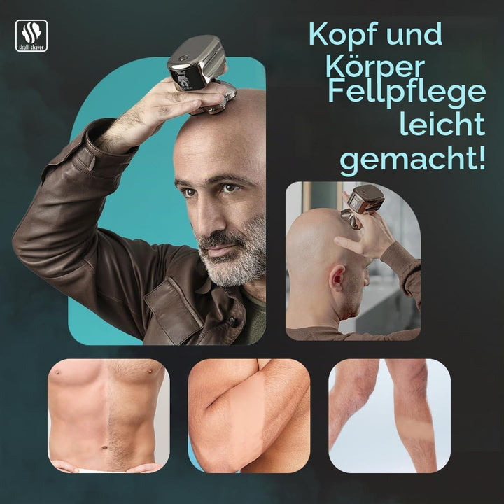 Skull Shaver Pitbull Platinum Pro PX5 - Elektrorasierer für Herren - Kabellos, Wiederaufladbar, Nass