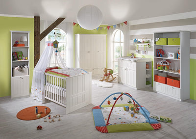 roba Wandregal 'Dreamworld 3', Garderobe mit Ablage 90cm, für Baby-, Kinder- & Jugendzimmer, weiss