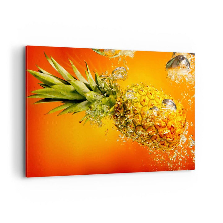 Bilder auf Leinwand 100x70cm Leinwandbild Karibik ananas frucht gesund Gross Wanddeko Bild Schlafzim