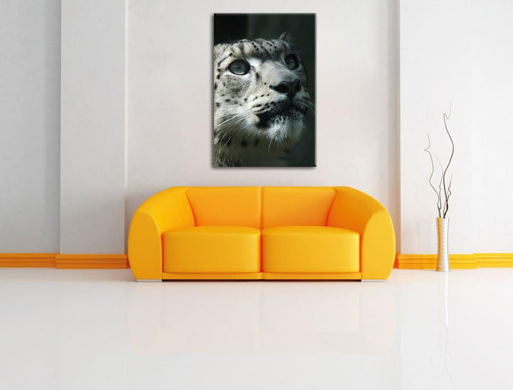 Pixxprint Leopard, Format: 100x70 auf Leinwand, XXL riesige Bilder fertig gerahmt mit Keilrahmen, Ku