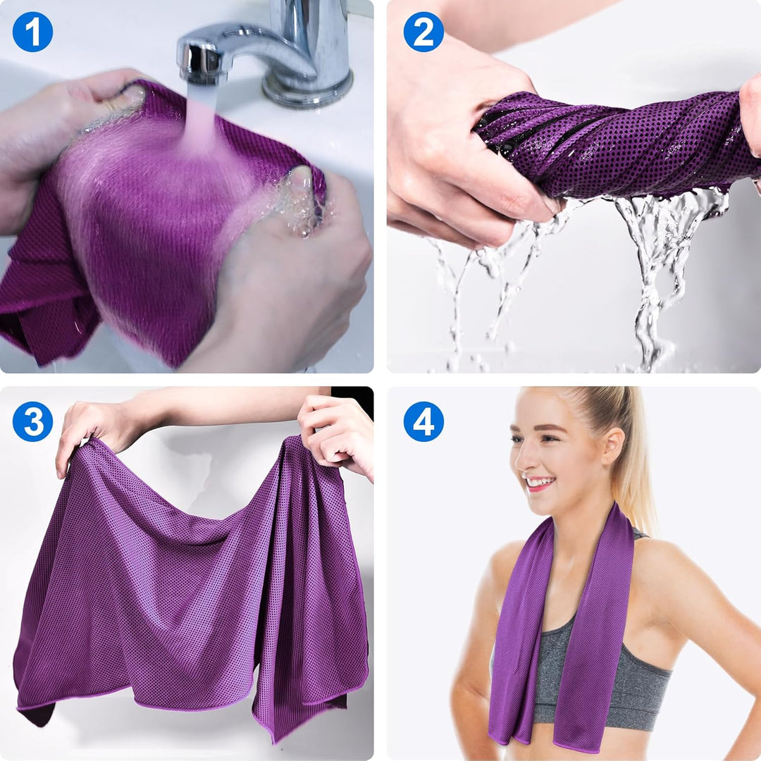 Sukeen Kühlendes Handtuch, Sport Cooling Towel für Hals und Körper, Schweisshandtuch schnelltrocknen