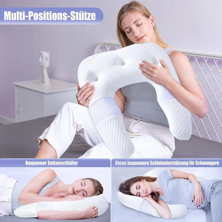 SAHEYER Seitenschläferkissen, U-förmiges Memory Foam Nackenkissen Ergonomisches Orthopädisches Nacke