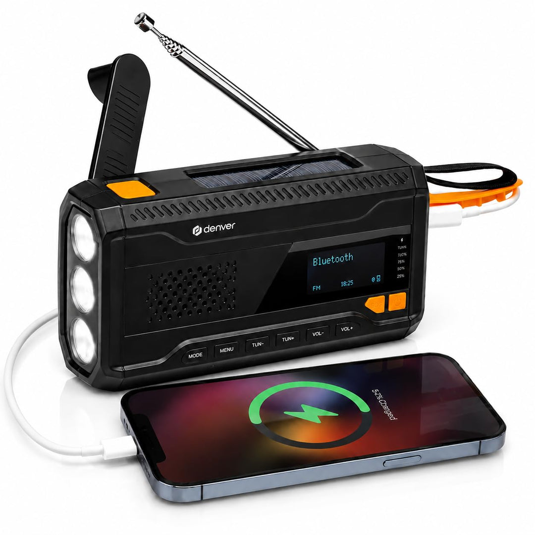 Denver DAB+/FM Solar Crank Radio mit Akku SCD-2033