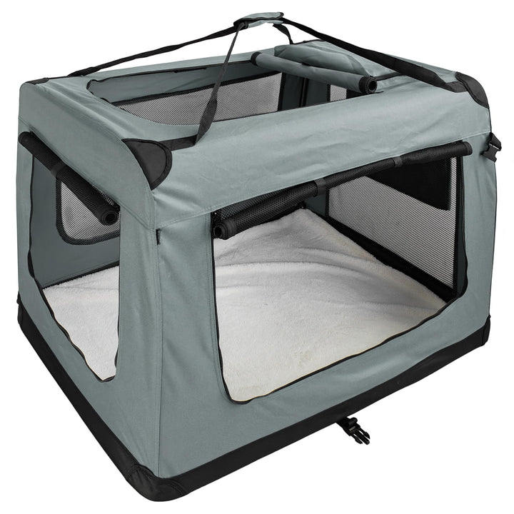 Faltbare Hundebox XXXL - 101 x 68 x 70 cm Transporttasche Transportbox Auto Katze Hunde Kaninchen Du