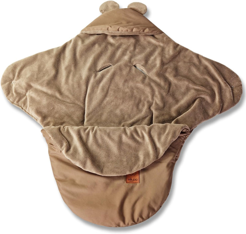 millybo Fusssack Baby Einschlagdecke für Winter geeignet für Kinderwagen Babyschale Babybett Autosit