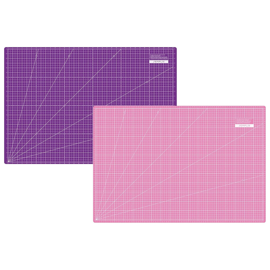 SEMPLIX Schneidematte A1 in Grün, Rosa, Grau, Türkis, Lila. Ideal fürs Basteln, Nähen und Patchworke