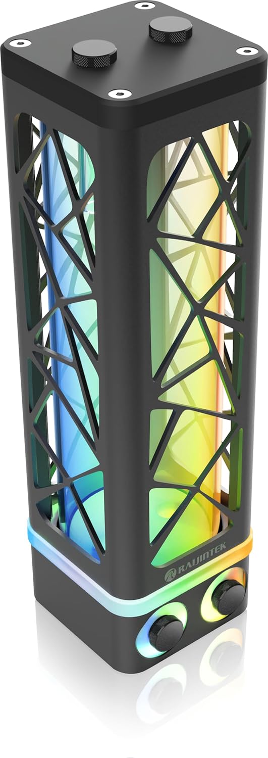 Raijintek Compatible ANTILA Pure R240B Ausgleichsbehälter, 262,5mm, ARGB - schwarz, R240B