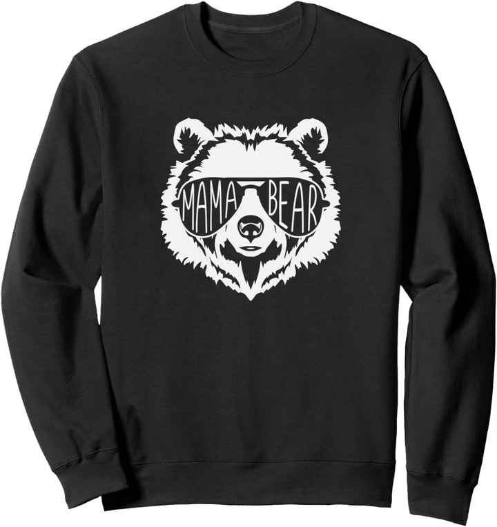 mama bear Bear Face with Sunglasses Sweatshirt