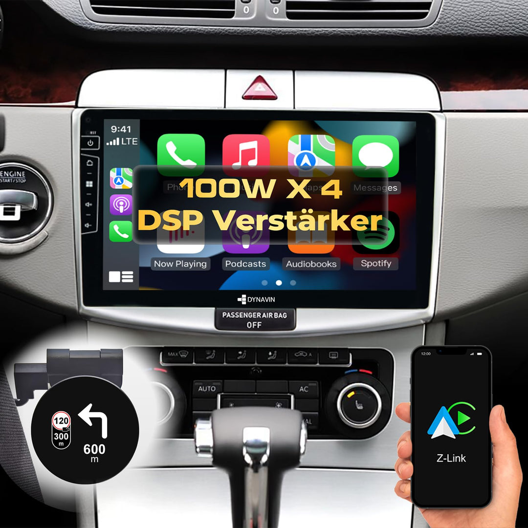 DYNAVIN Android Autoradio Navi für VW Passat B6 CC, mit 4 * 100W DSP Verstärker | DAB+ Radio; Kompat