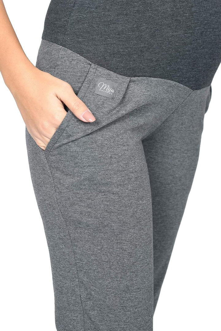 Casual Schwangerschaftshose Umstandshose mit Bauch-Panel Coco M003, S Graphite