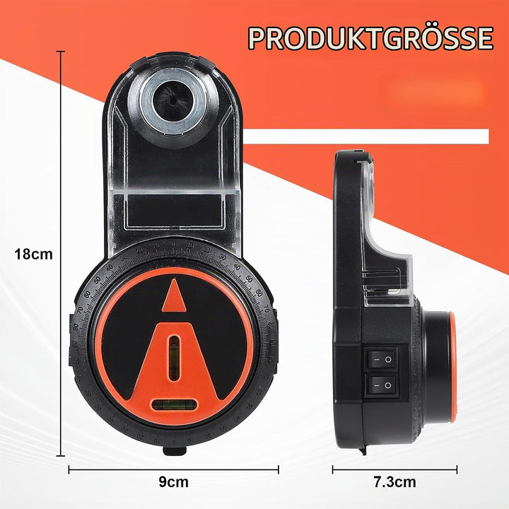 CPROSP Bohrstaubfänger mit Laser Wasserwaage, 2-in-1 Bohrstaubsammler mit 800mAh Akku, Elektronische
