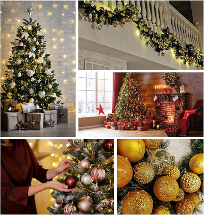12er Set Luxus Weihnachtskugeln Echtglas Glaskugeln Weihnachten weihnachtsdeko Christbaumkugeln Set