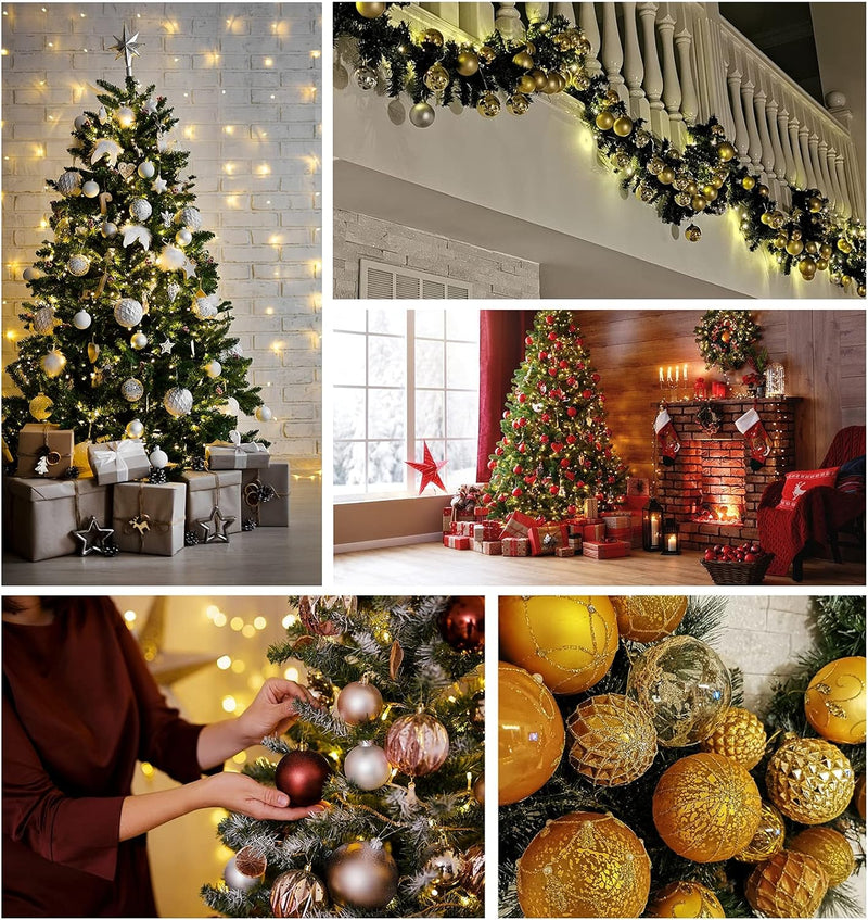 12er Set Luxus Weihnachtskugeln Echtglas Glaskugeln Weihnachten weihnachtsdeko Christbaumkugeln Set