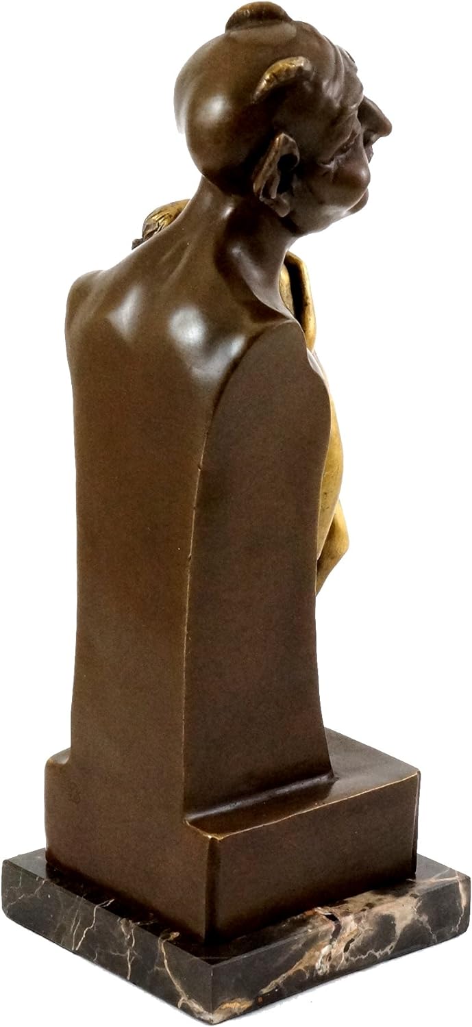 Bronzefigur - Akt Figur - Faun Büste mit Jungfrau - Wiener Bronze - Bergmann-Stempel - Vienna - Teuf