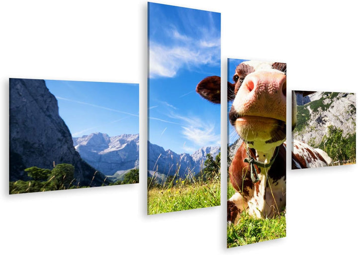 islandburner Bild auf Leinwand Karwendelgebirge Kühe Österreich Bilder Wandbilder Poster Leinwand 15