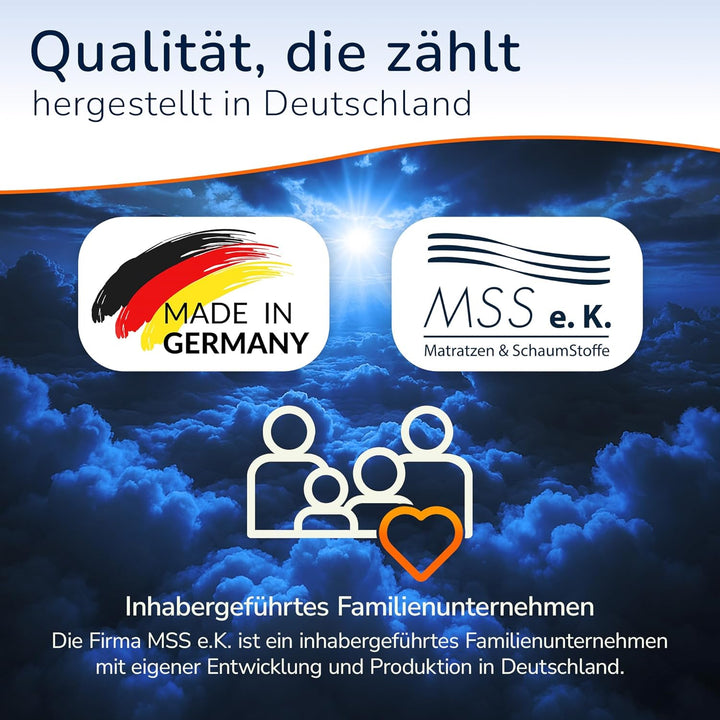 MSS® Matratzenauflage/Topper mit Noppen-Struktur und gesteppten Bezug - 80 x 200 cm - 6 cm hoch 80 x