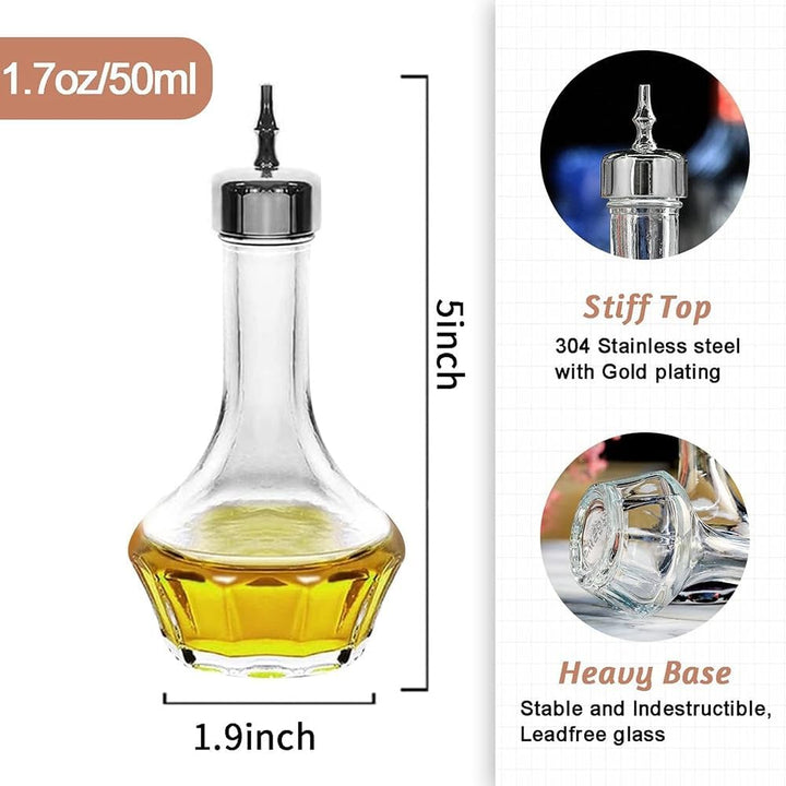 Bitterflaschen-Set mit 3 Dasher-Flaschen (1,7 Oz/50 Ml), Professionelles Bar-Tool für die Zubereitun