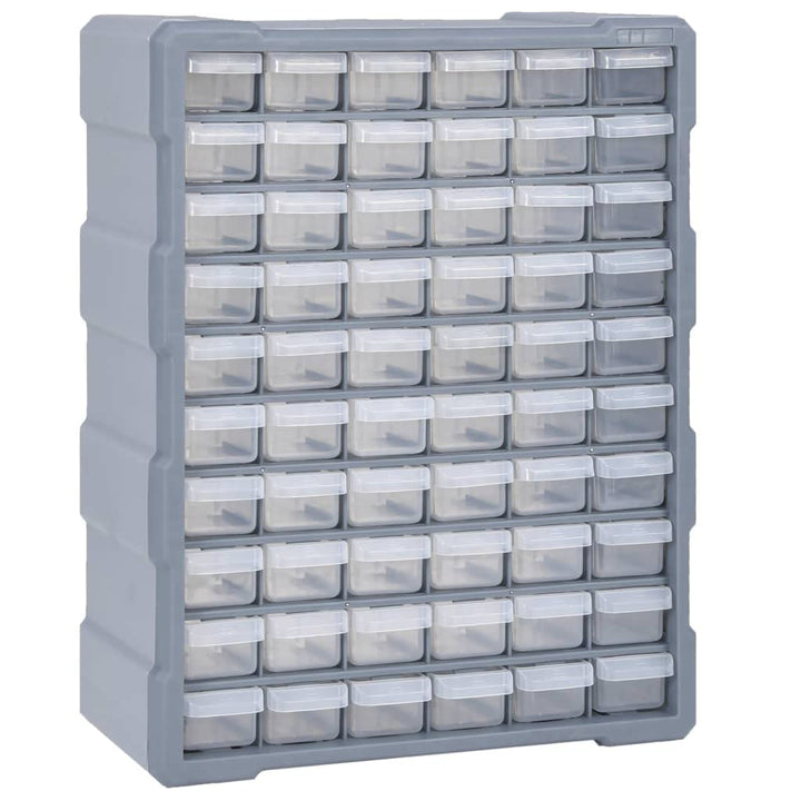 Multi-Schubladen-Organizer mit 60 Schubladen 38x16x47,5 cm Grau 60 Schubladen, Grau 60 Schubladen