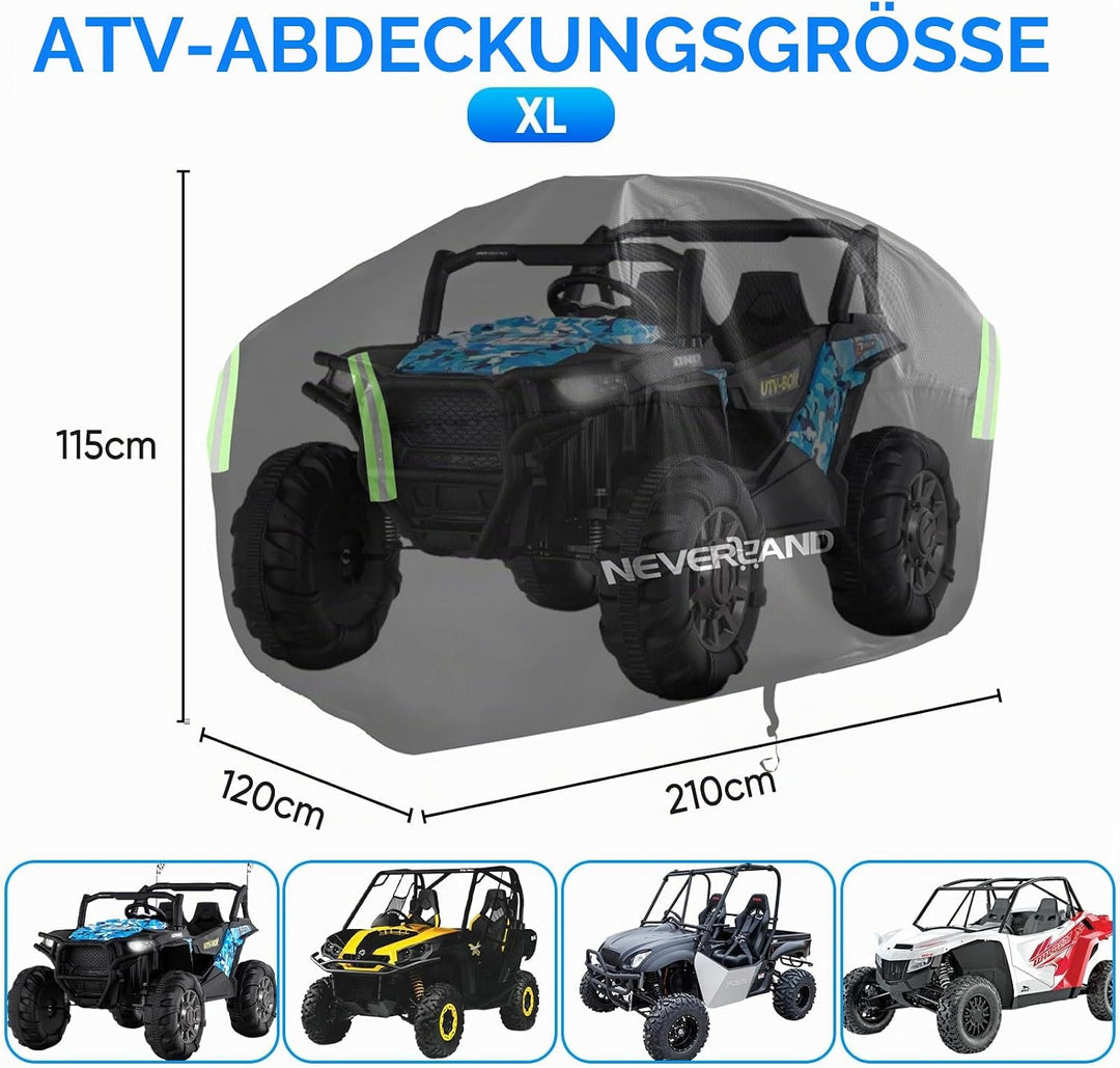 Abdeckplane Quad NEVERLAND ATV Quad Abdeckung Fahrzeug Abdeckung ATV Schutz Cover 210D Oxford Stoff