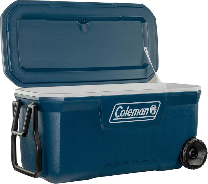 Coleman Xtreme 100QT Kühlbox mit Rollen, Thermobox mit 94L Fassungsvermögen, hochwertige PU-Vollscha