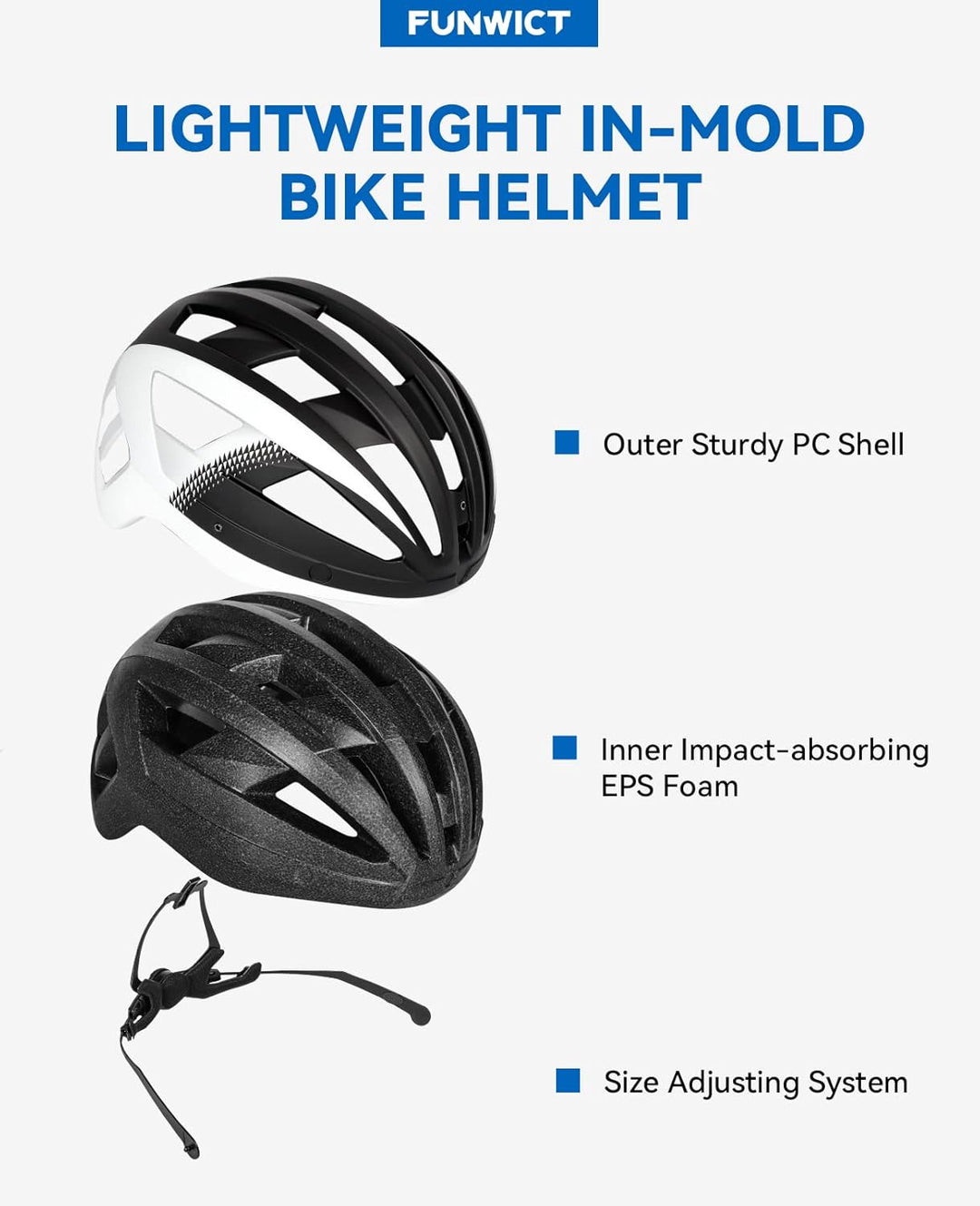 FUNWICT Fahrradhelm mit Visier für Herren Damen, Leichte Fahrradhelm mit Magnetischem Brille und USB