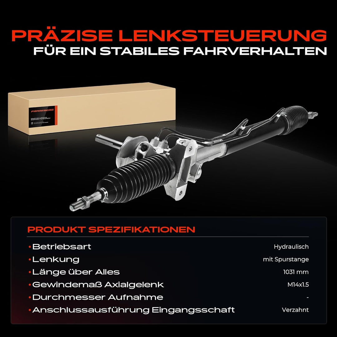 Frankberg Lenkgetriebe Servolenkgetriebe Hydraulisch für Linkslenker Kompatibel mit Galaxy WGR 1.9L-