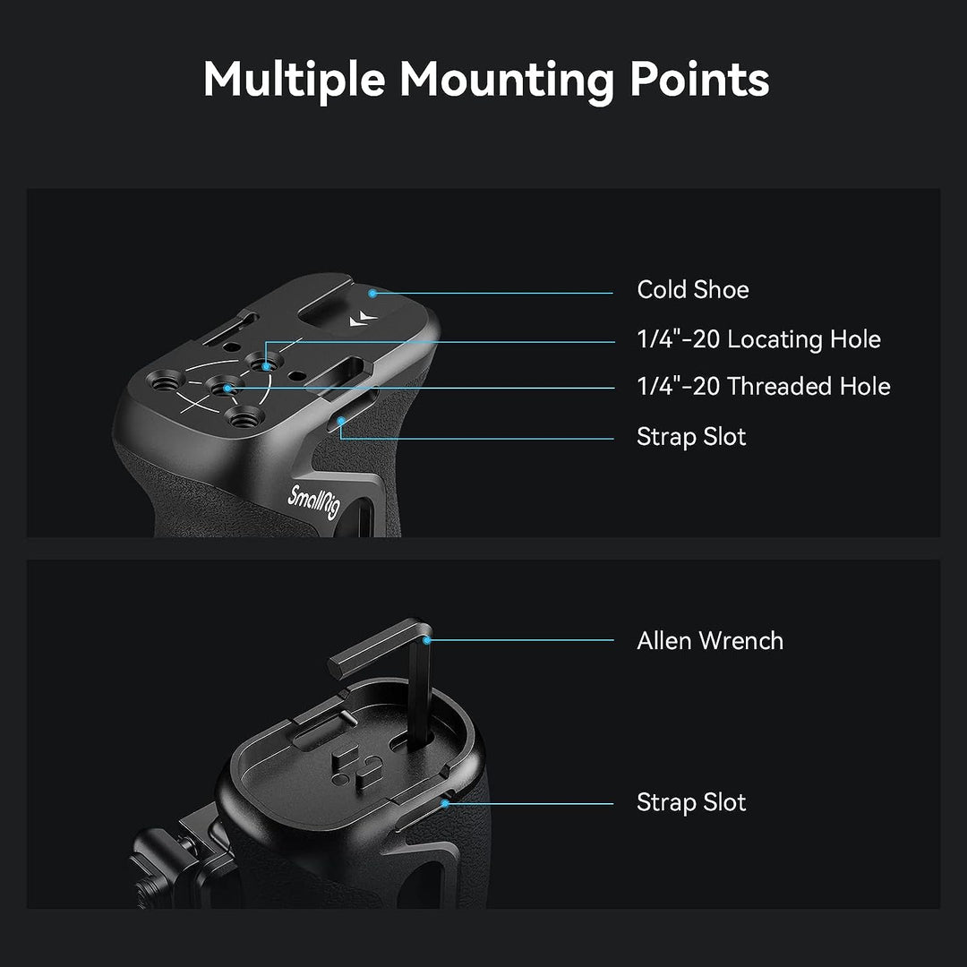 SMALLRIG NATO Side Handle Snap On Seitengriff Schnellverschluss-Design, nach Oben/unten verstellbar,