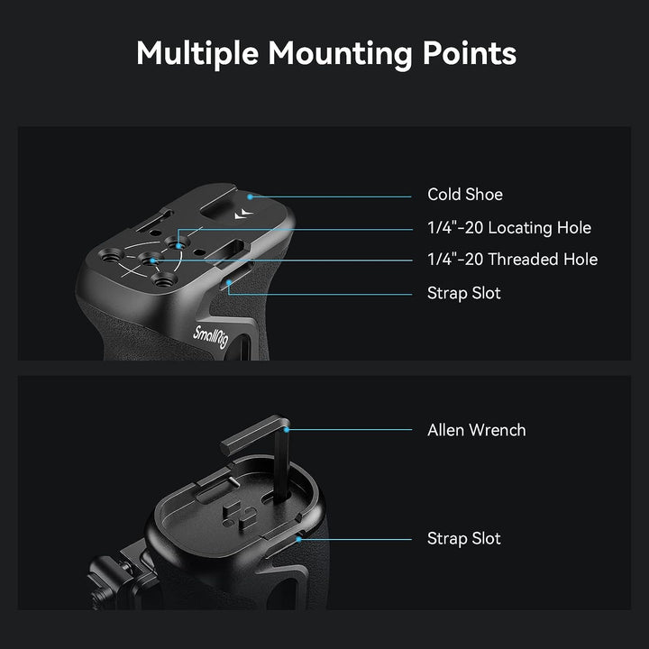 SMALLRIG NATO Side Handle Snap On Seitengriff Schnellverschluss-Design, nach Oben/unten verstellbar,