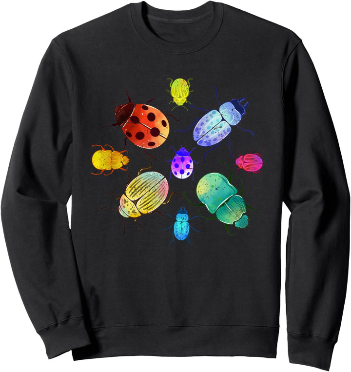Natur Insekten Entomologie Farbenfrohes Tiermotiv Käfer Sweatshirt