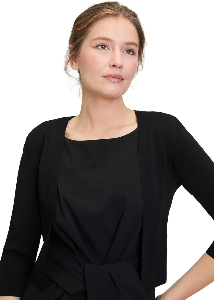 Vera Mont Damen Strickbolero Langarm S Schwarz, S Schwarz