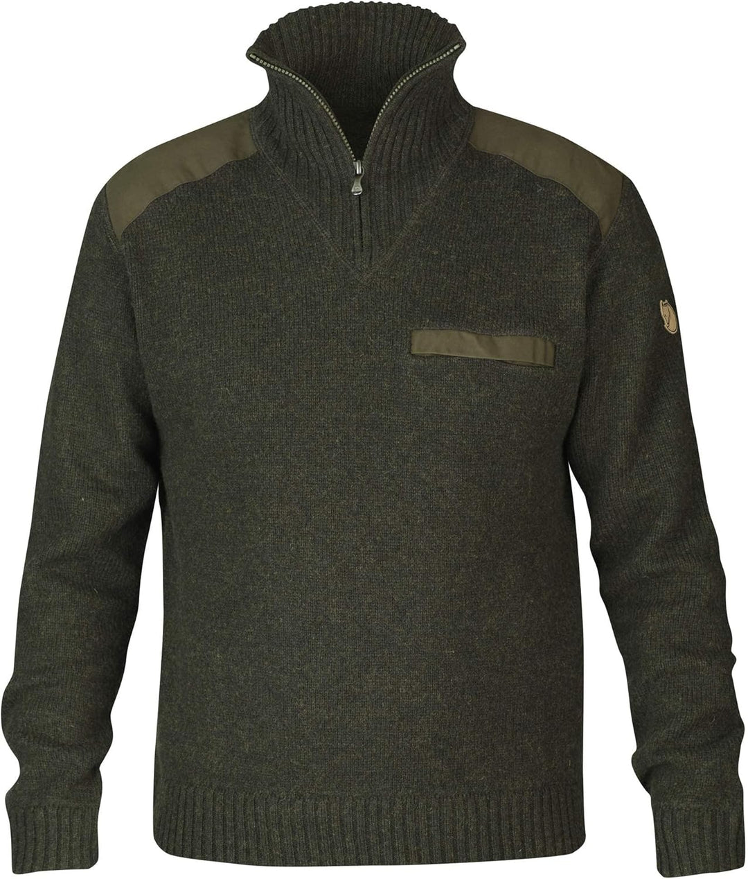 Fjallraven Herren Koster Sweater M Klassischer Pullover aus robuster Wolle XXL Dark Olive, XXL Dark
