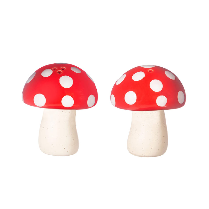 Sass & Belle Rot Mushroom Salz- und Pfeffer-Set aus Steinzeug